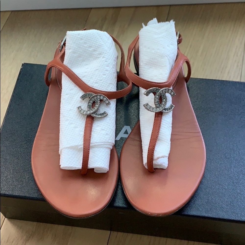 Chanel Classic CC Logo Sandals